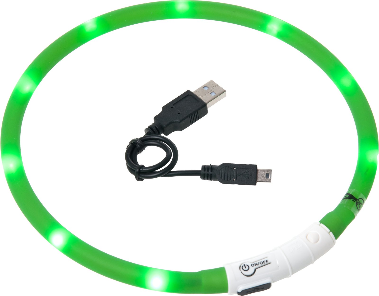 FL 64908 VISIO LIGHT LED COLLAR GREEN 70CM