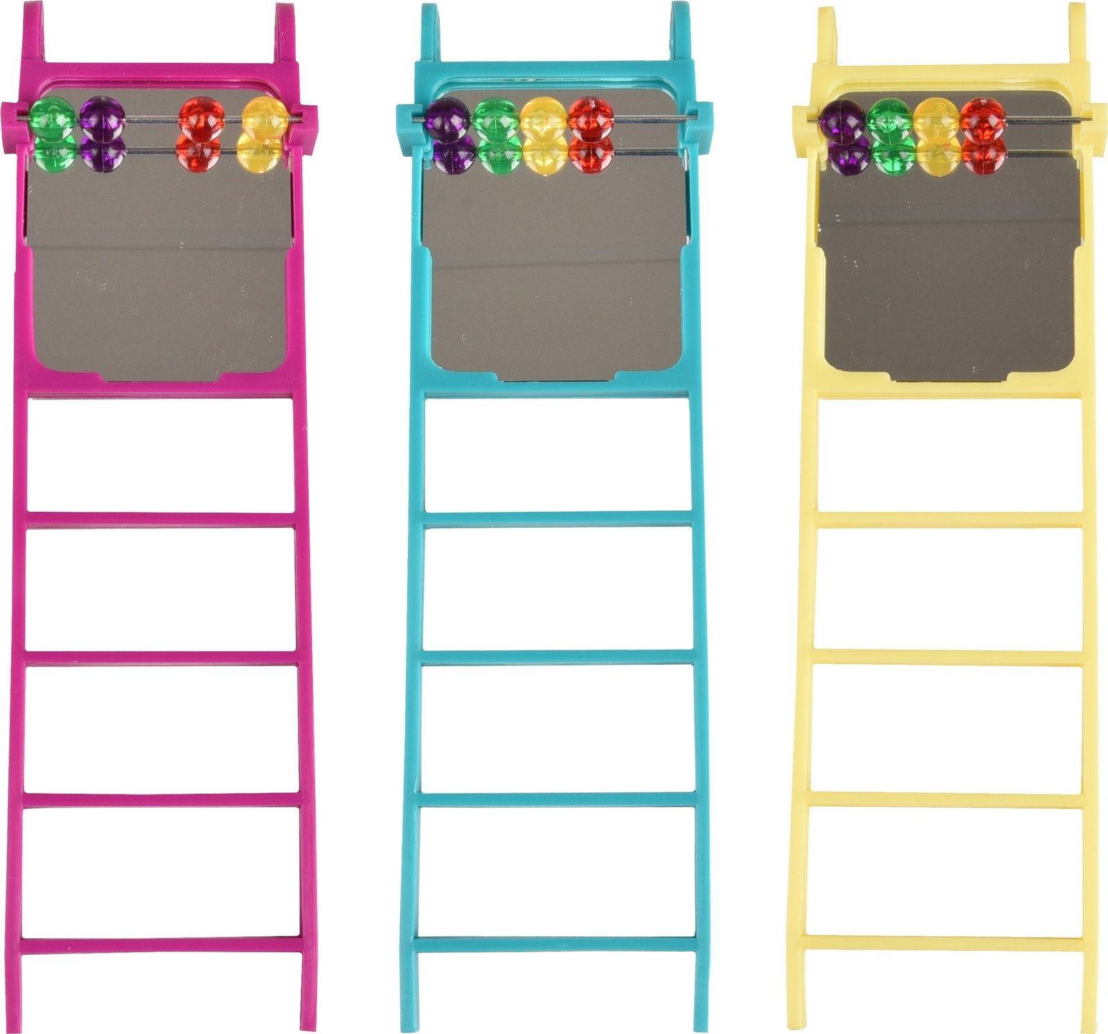 FL 101394 TOY PARAKEETS LADDER WITH BELL+BEADS