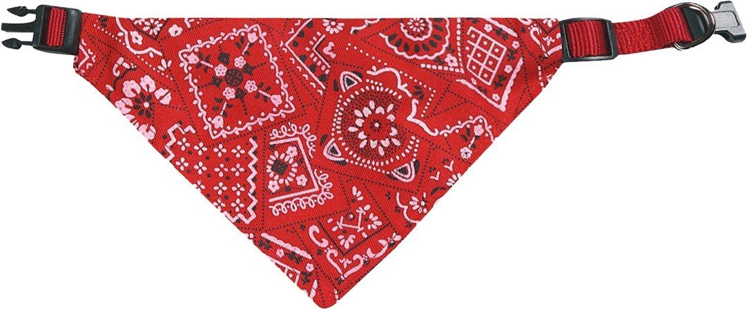 FL 505761 COLLAR+BANDANA RED 40/65CM 25MM