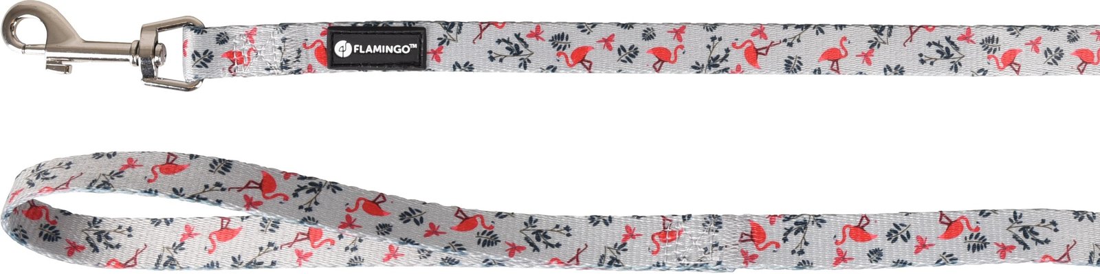 FL 520113  LEASH SAMAR LIGHT GREEN WITH FLAMINGO 120CM 15MM