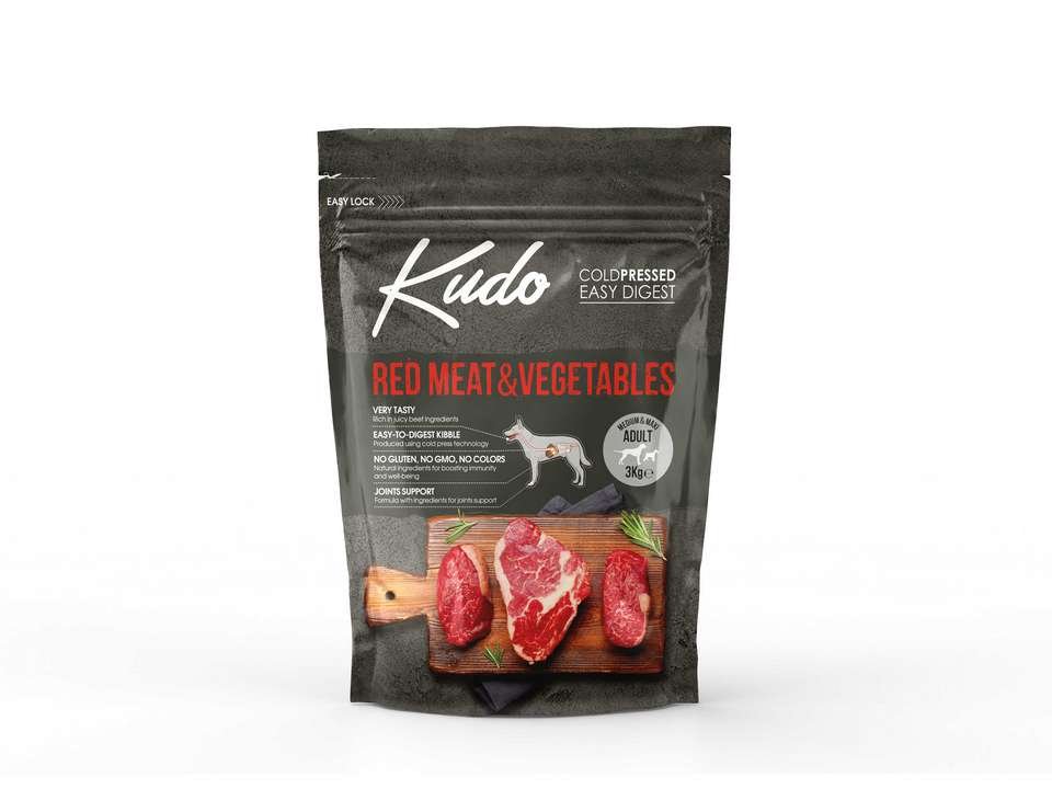 KU 3kg Kudo Red Meat&Vegetables medium maxi Adult