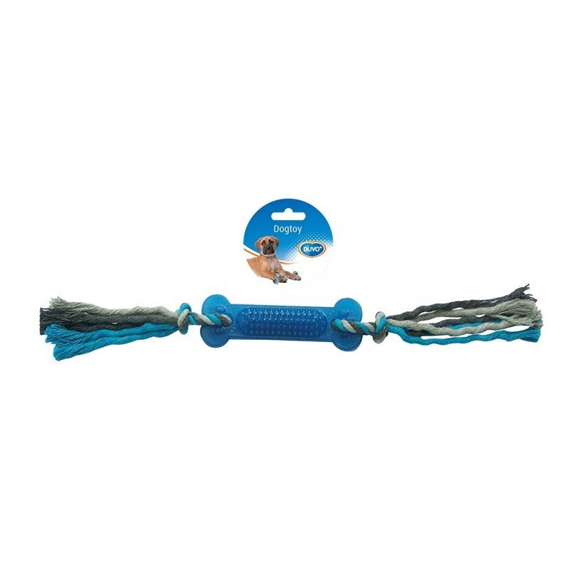 DV 4705063 TUG TOY KNOTTED COTTON 2 KNOTS RUBBER