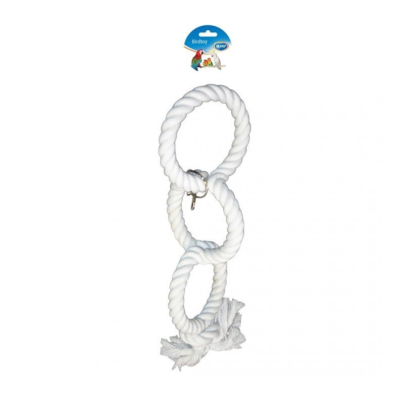DV 4745006 Parrot Toy With 3 Ring 43cm white
