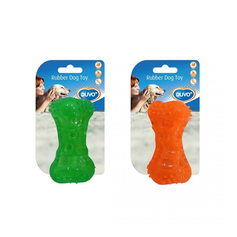 DV 1714507 Kost silikonska sa zvukom oranz/zelena 9,5cm