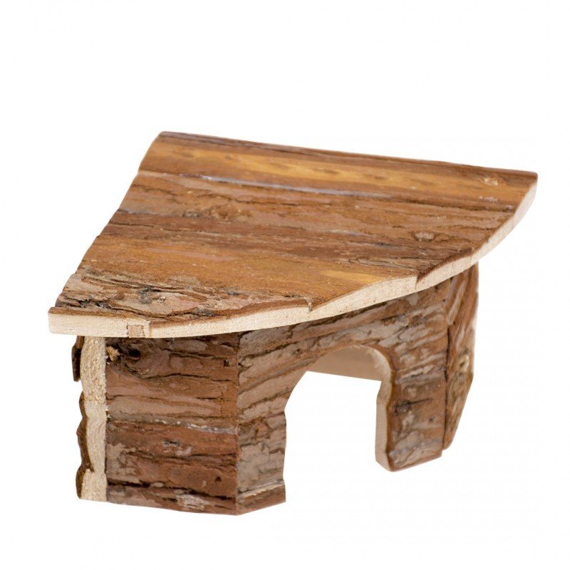 DV 10242 Small animal corner lodge bark 16x16x11cm