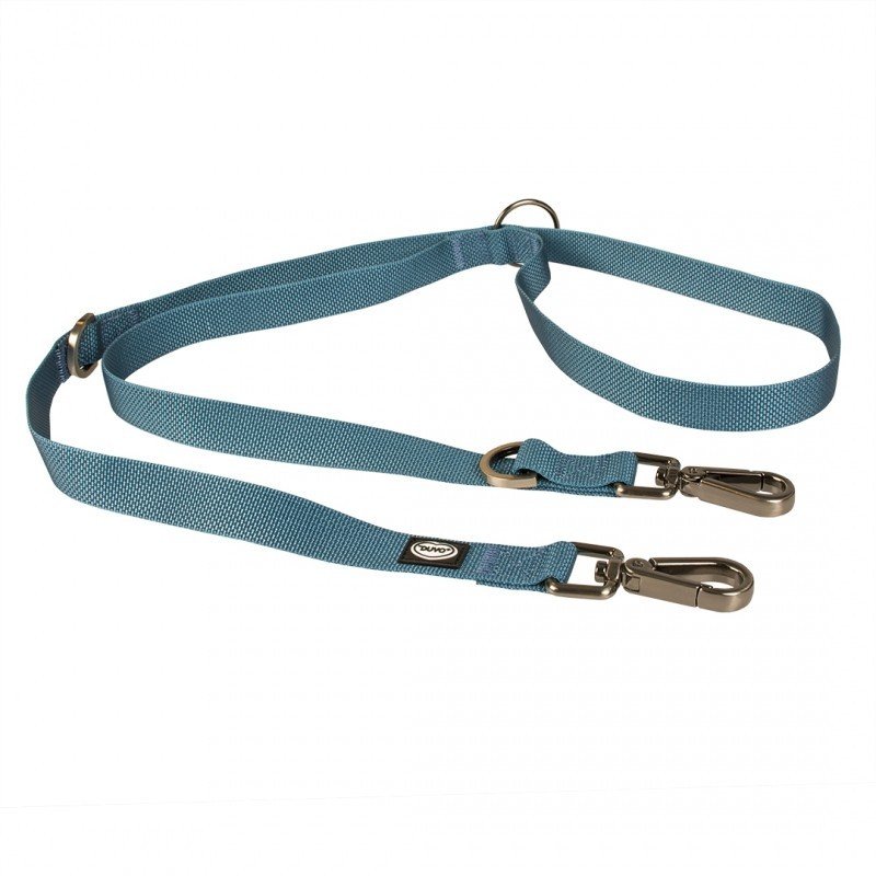DV 10976 NORTH DUO LEASH NYLON 200cm/25mm petrol