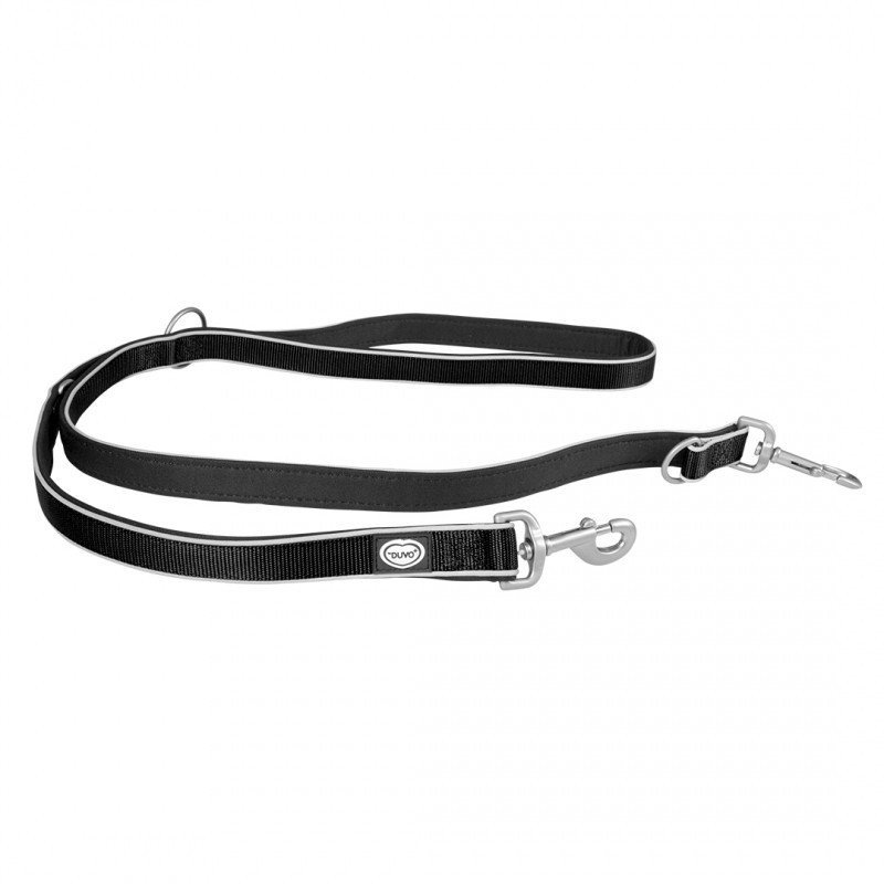 DV 11061 WEST DUO LEASH NYLON 200cm/25mm black