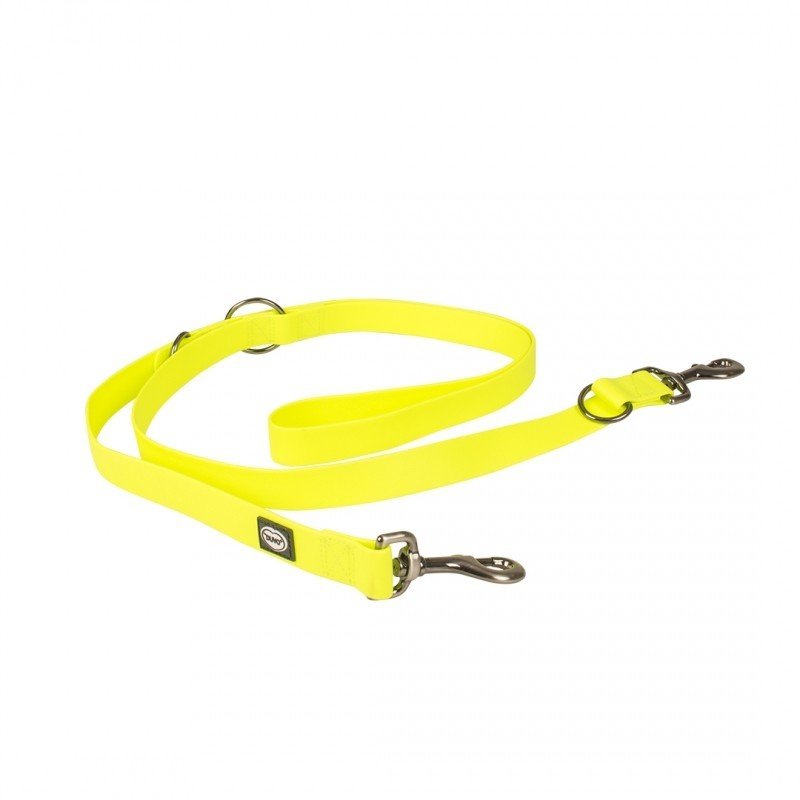 DV 11086 SOUTH DUO LEASH PVC 200cm/25mm neon yellow