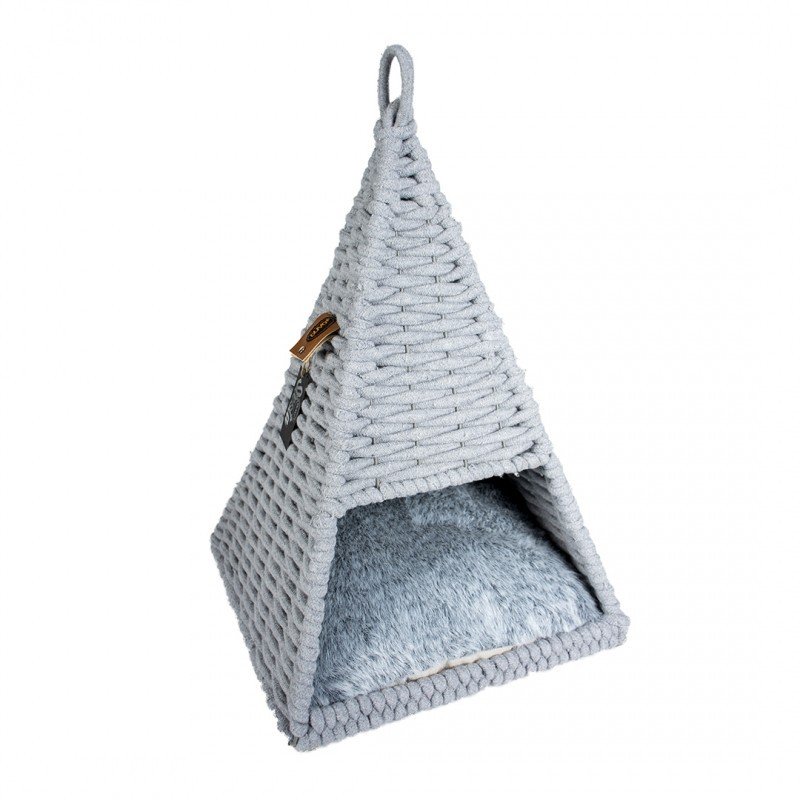 DV 11818 Tipi Oyster in cotton rope 37x37x55cm grey