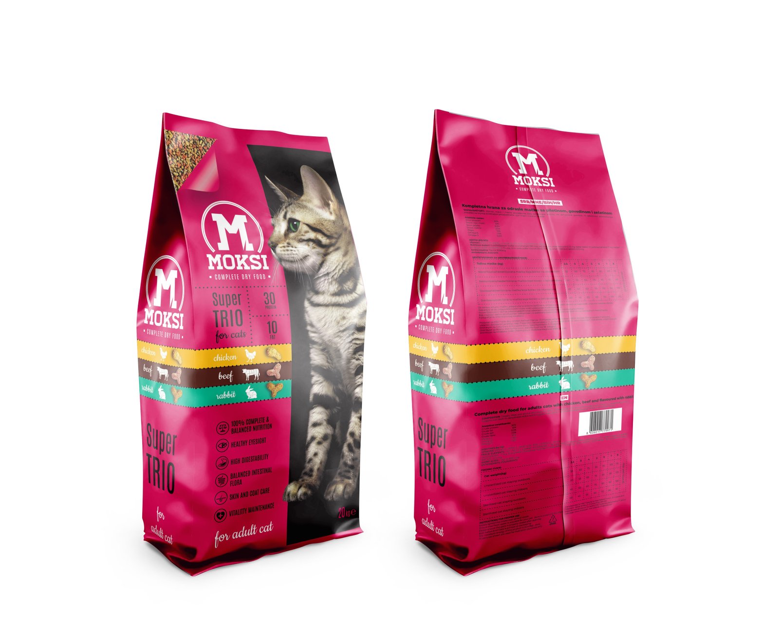 MMM 20kg MOKSI 30/10 hrana za macke pile/gov/zec