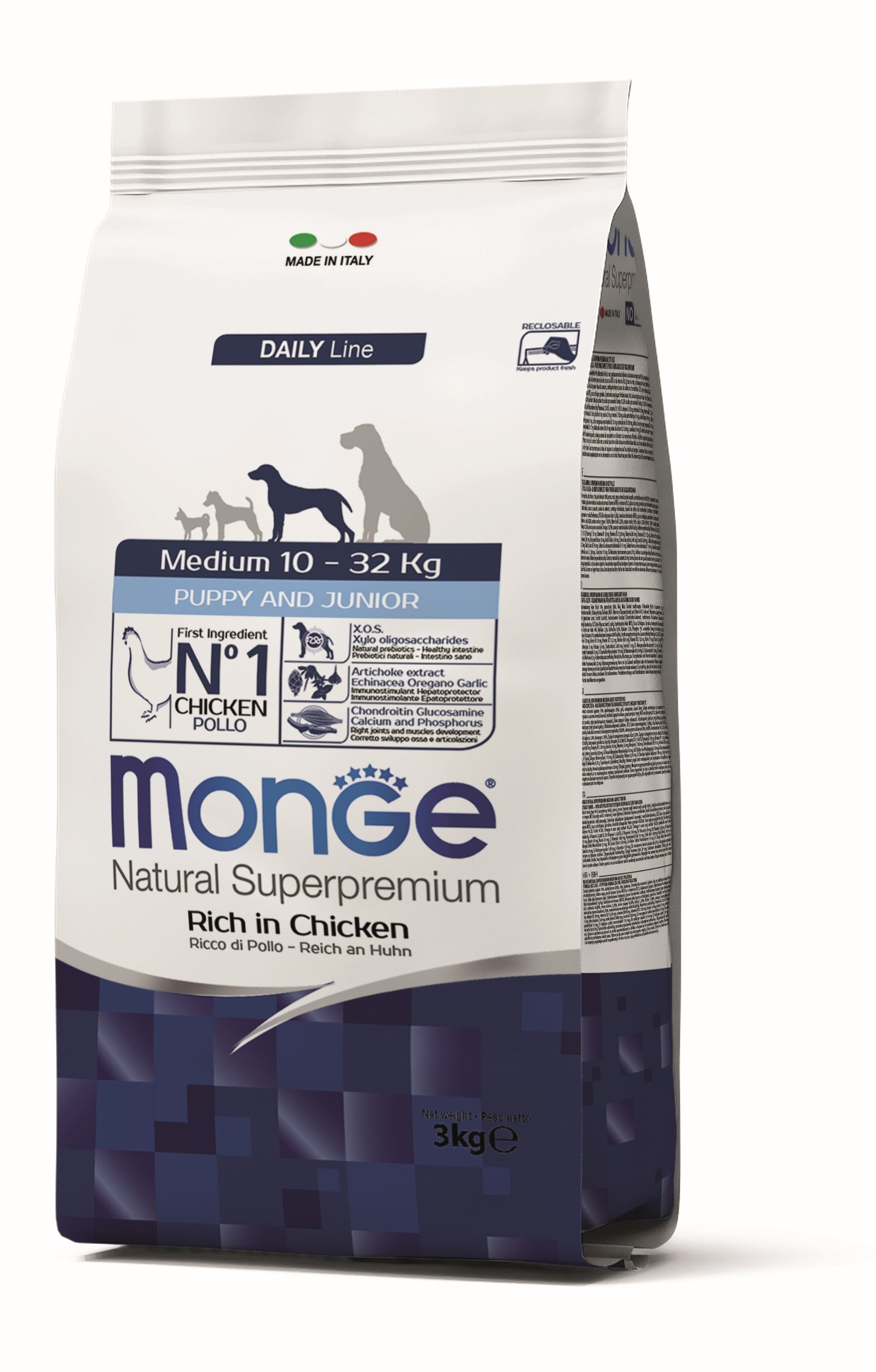 MGM 3kg Monge Dog Medium P&J