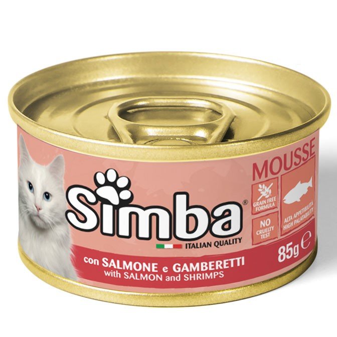 MGS 85g Simba Cat konzerva losos/racici