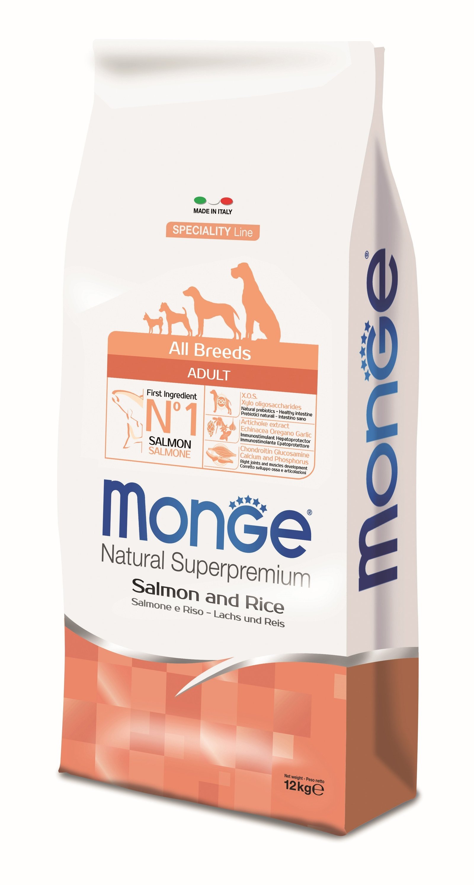 MGM 12kg Monge Dog All Breeds Adult losos/riza (1303)