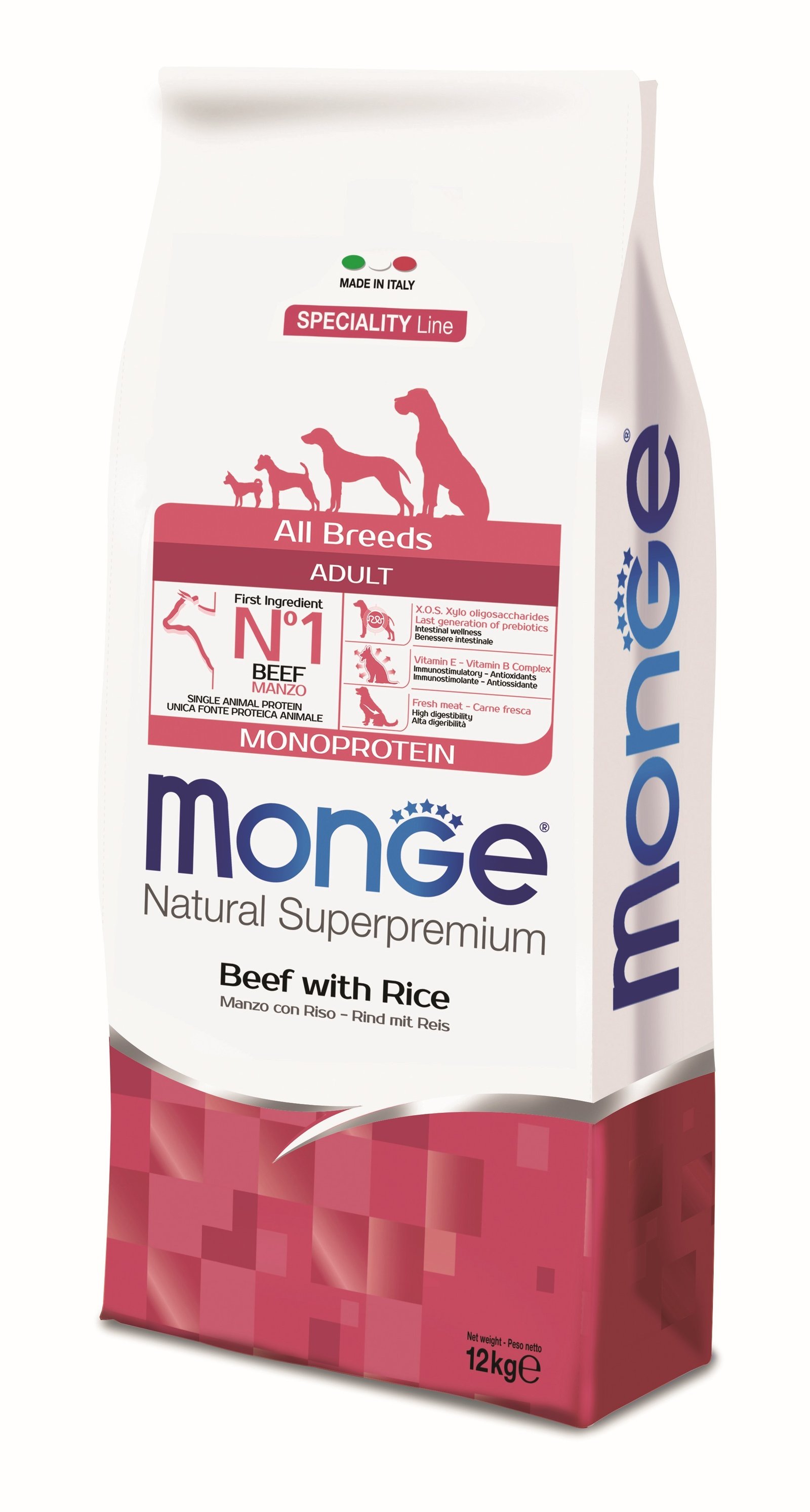 MGM 12kg Monge Dog All Breeds Adult monoprotein govedina/riza (1134)