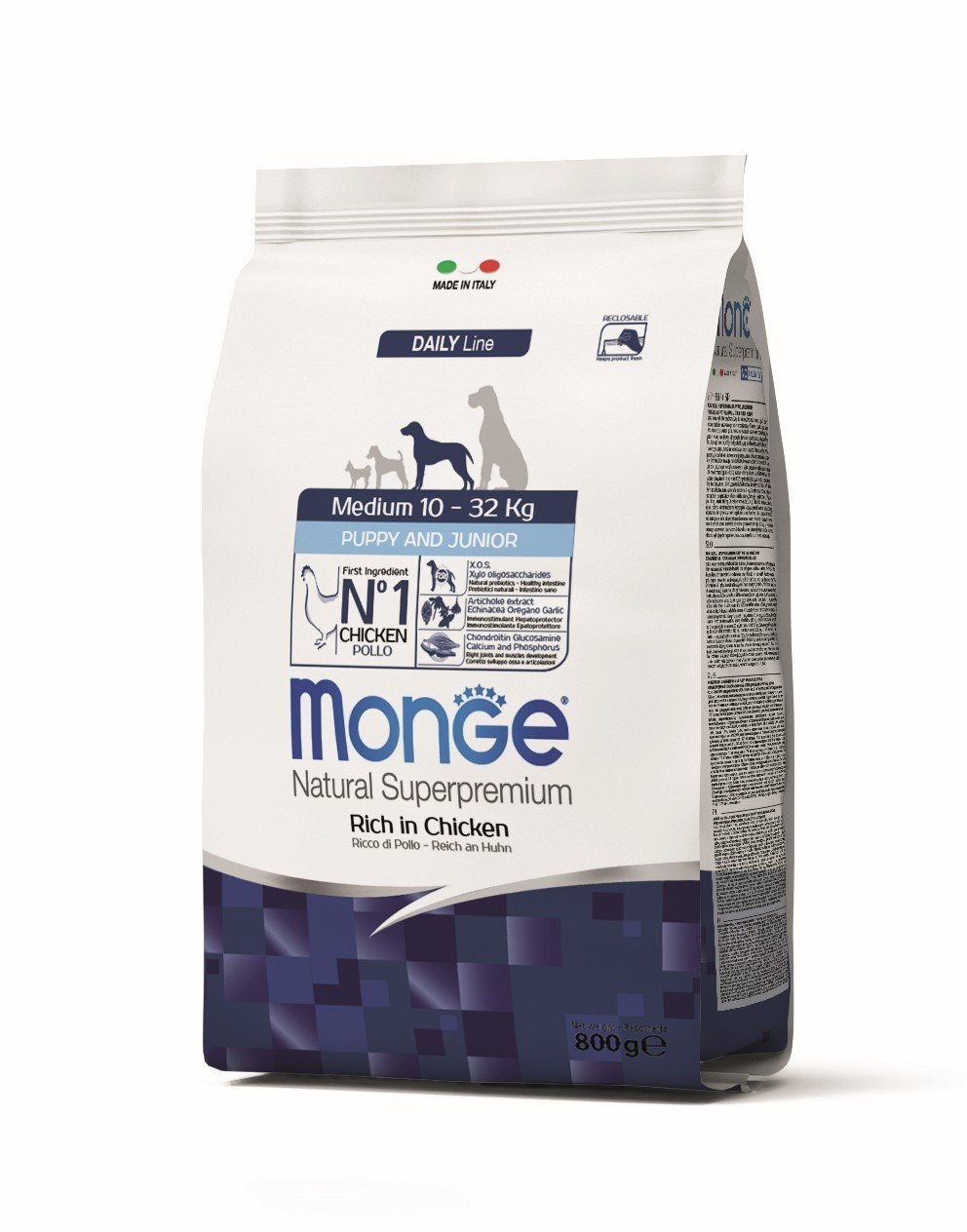 MGM 800gr Monge Dog Medium P&J piletina