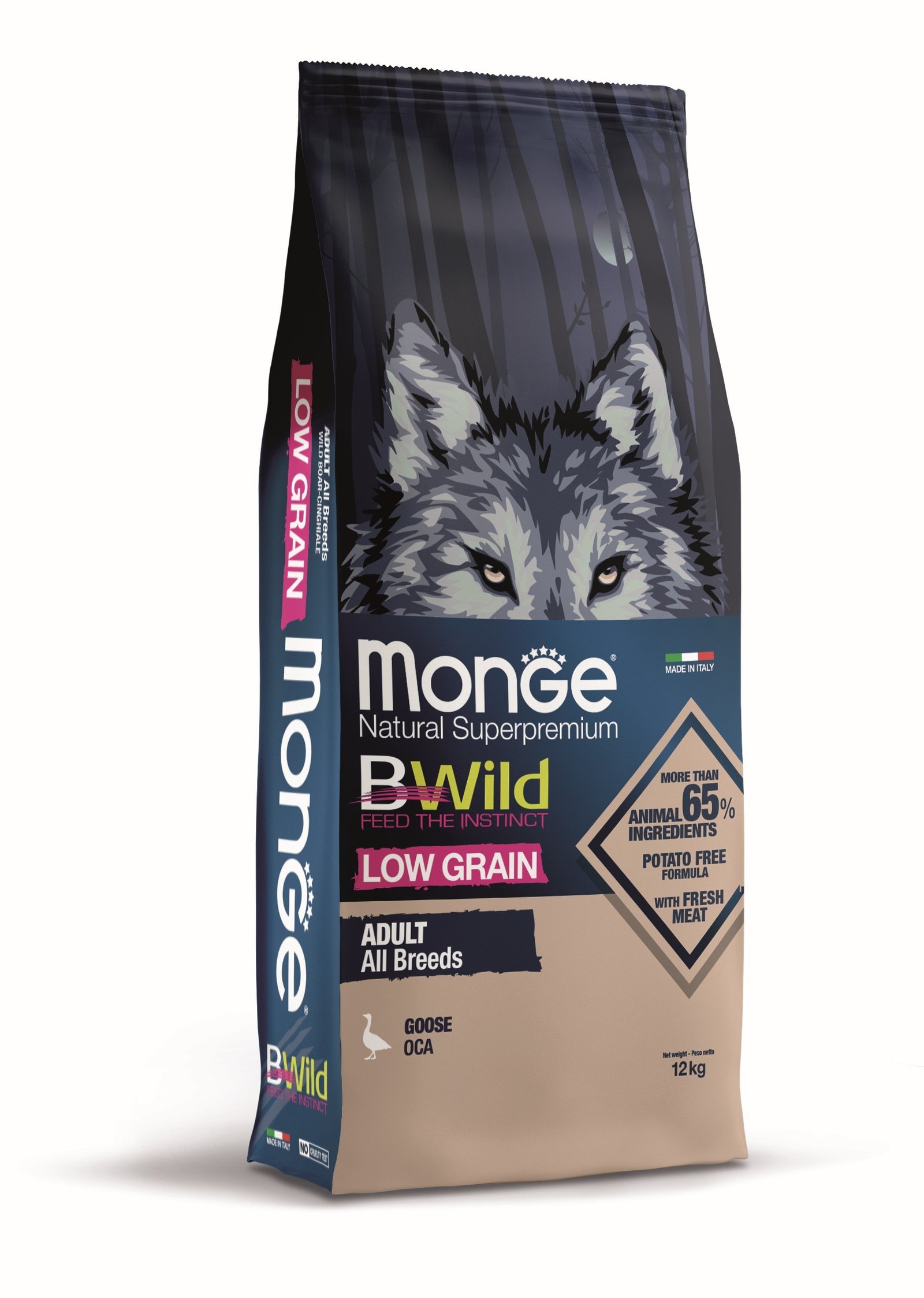 MGB 12kg Bwild Dog Low Grain Adult guska 30/19 (1177)