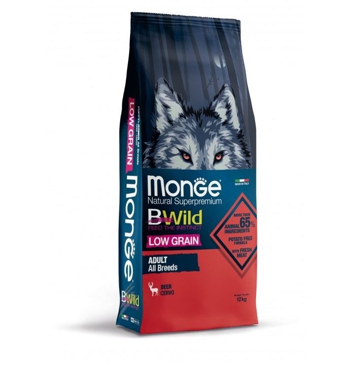 MGB 12kg Bwild Dog Low Grain Adult jelen (1179)