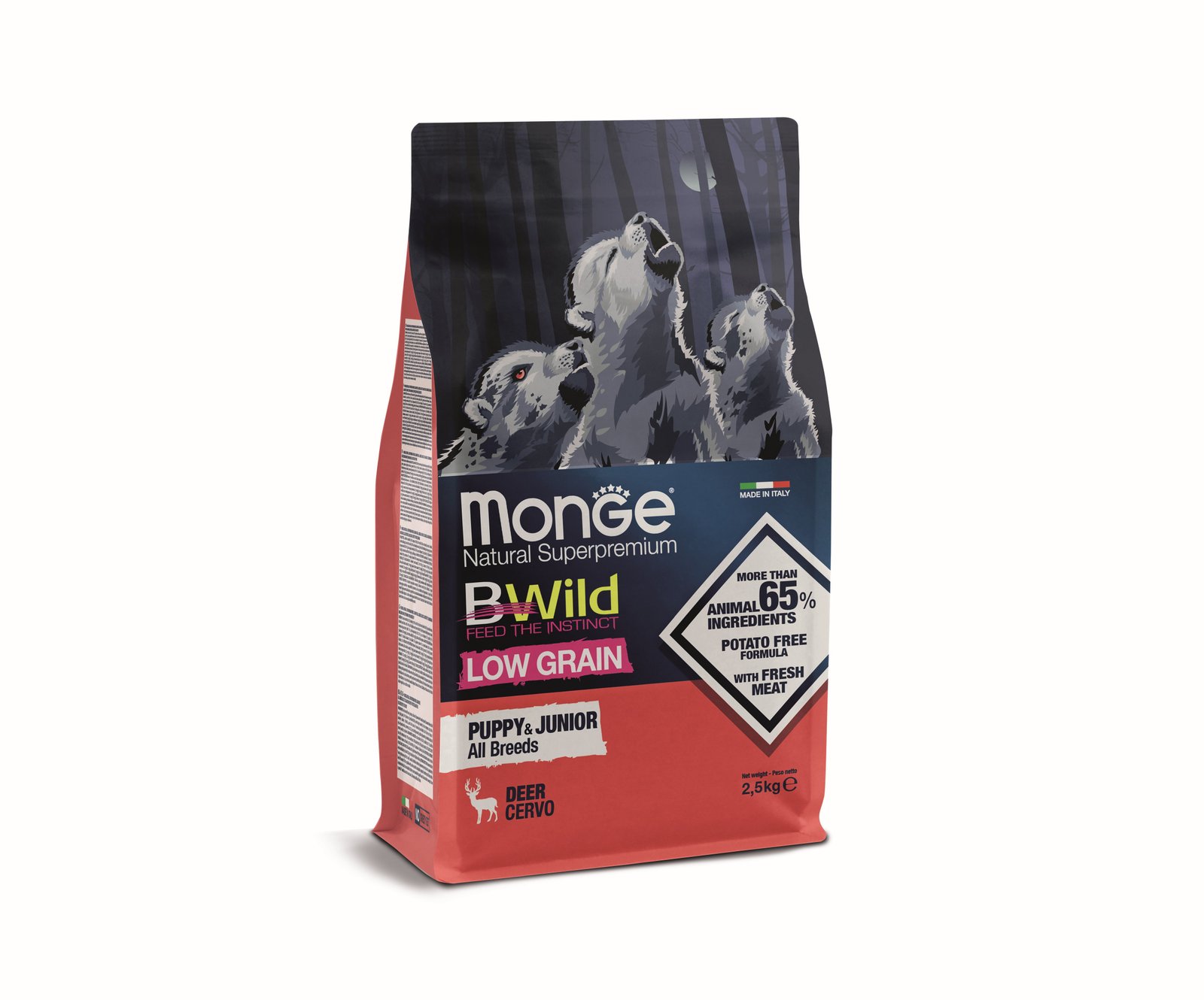 MGB 2.5kg Bwild Dog Low Grain P&J jelen