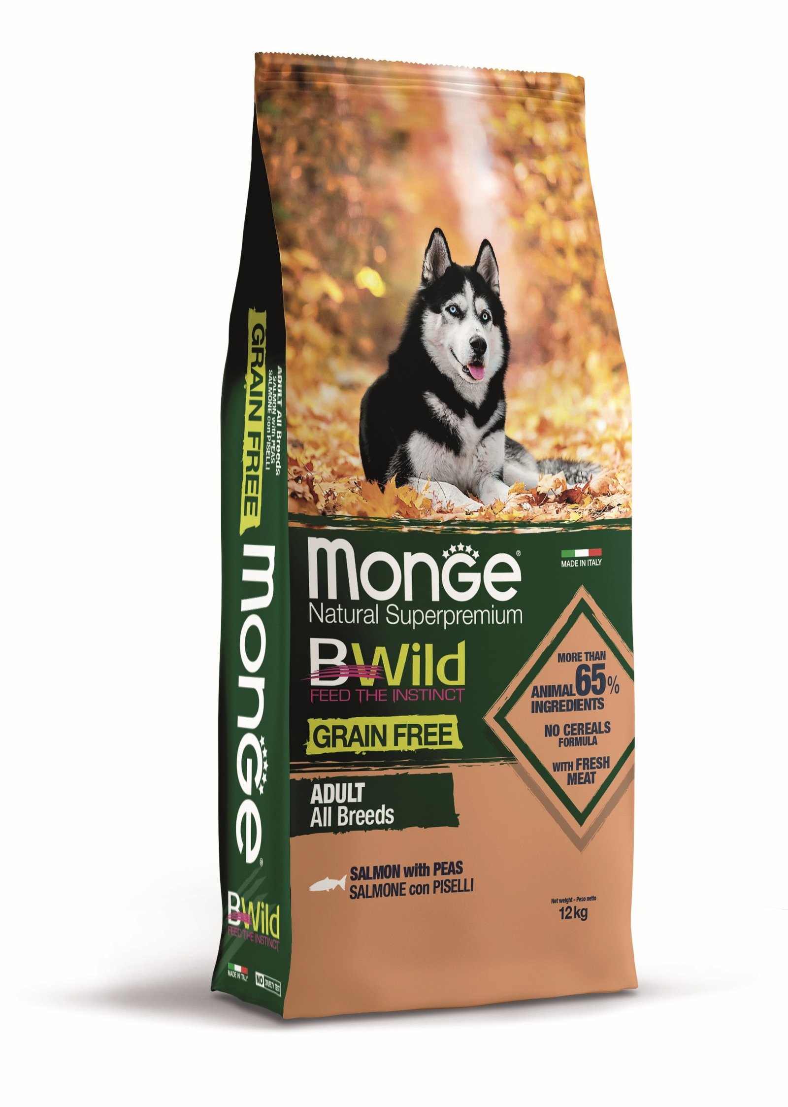 MGB 12kg Bwild Dog Grain Free losos/grasak 32/16 (12119)