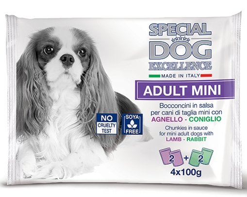 MGE 4x100gr Special Dog Excellence Flow Pack mini Adult jagnjetina/zecetina