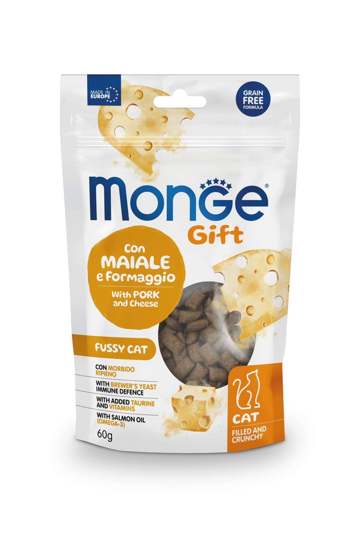 MGP 60gr Monge Gift Cat Fussy Pork and cheese