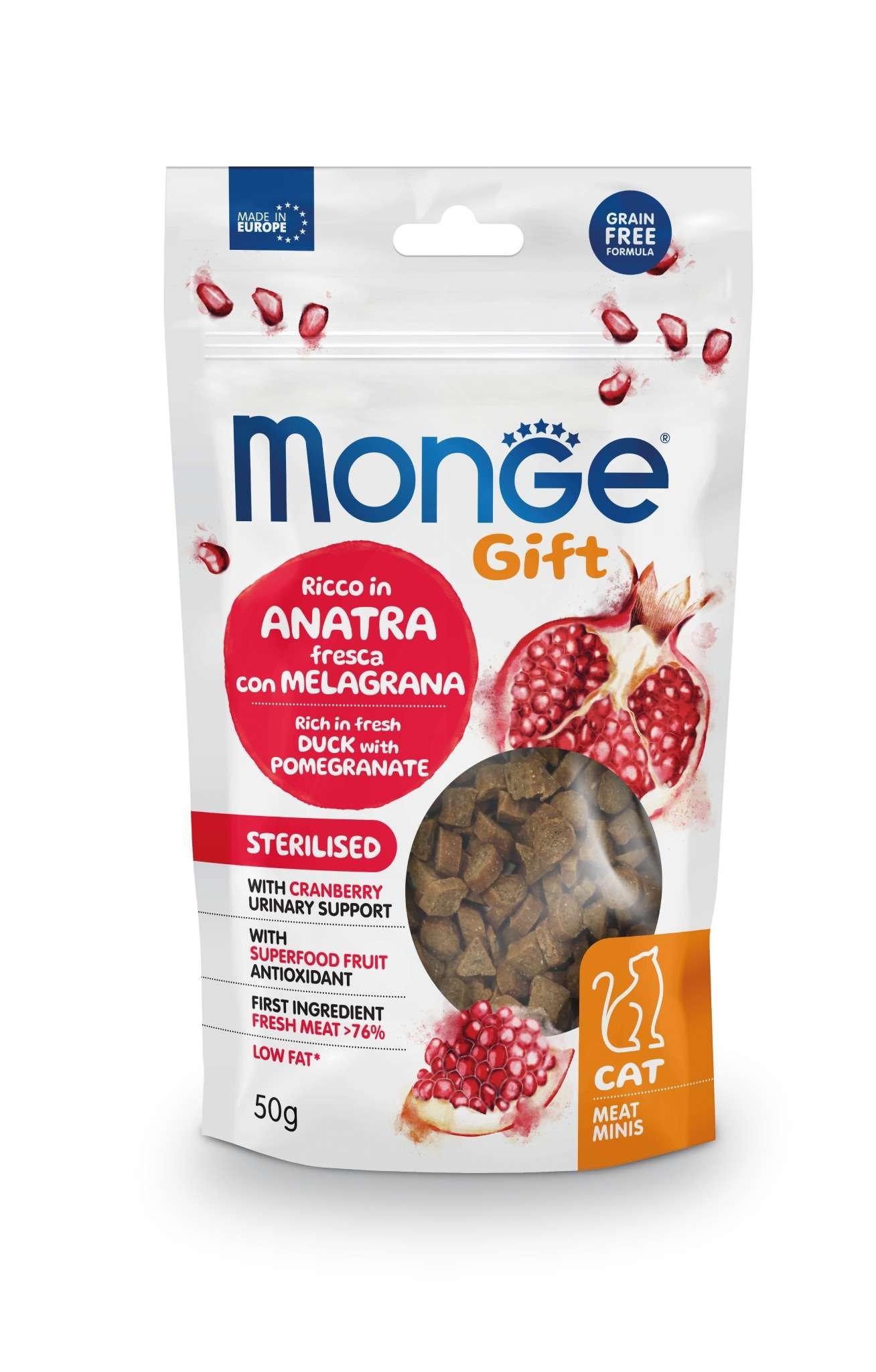 MGP 50gr Monge Gift Cat Sterilised Duck with pomegranate