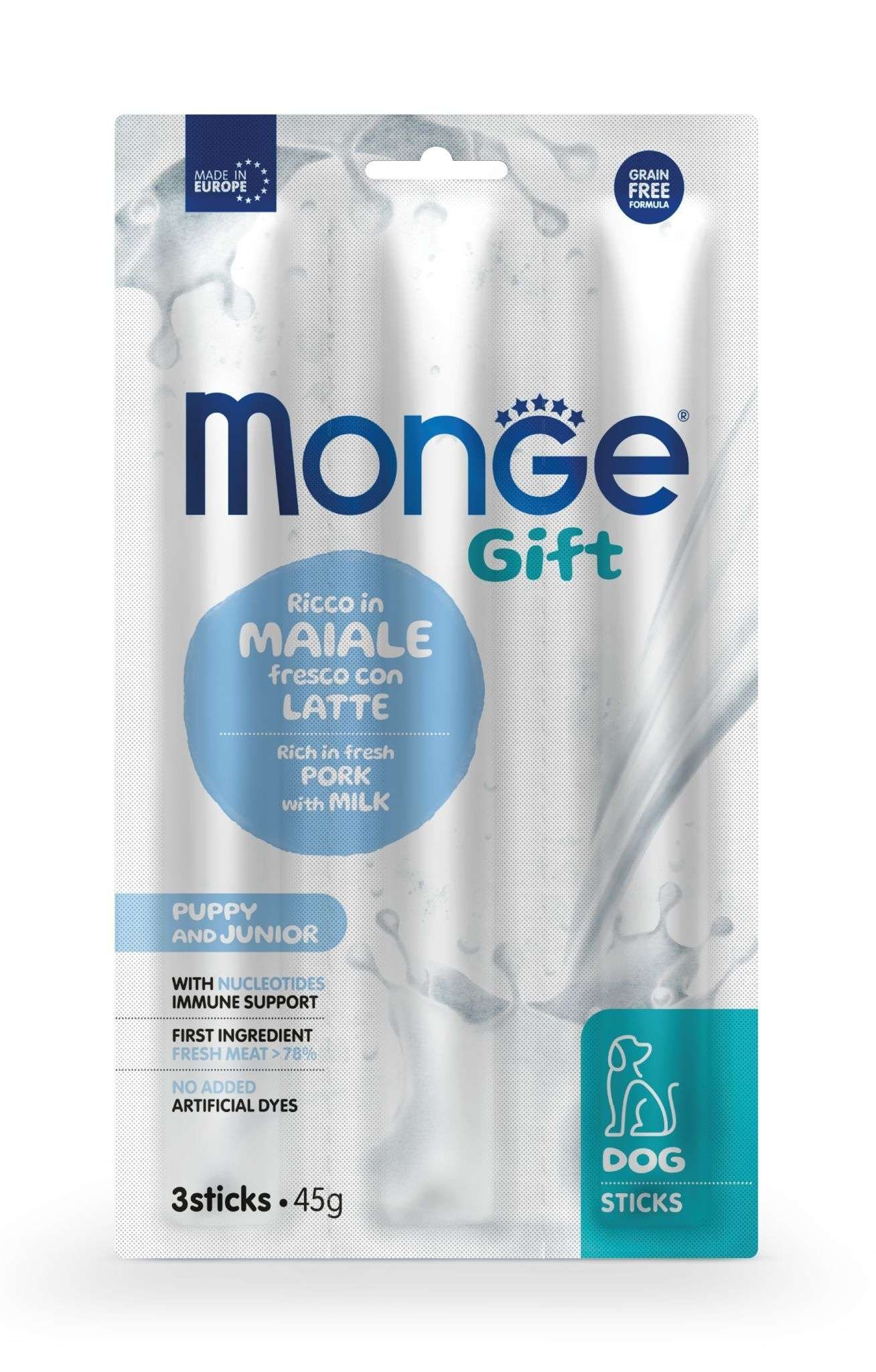 MGP 45gr Monge Gift Dog Puppy and Junior Pork with milk