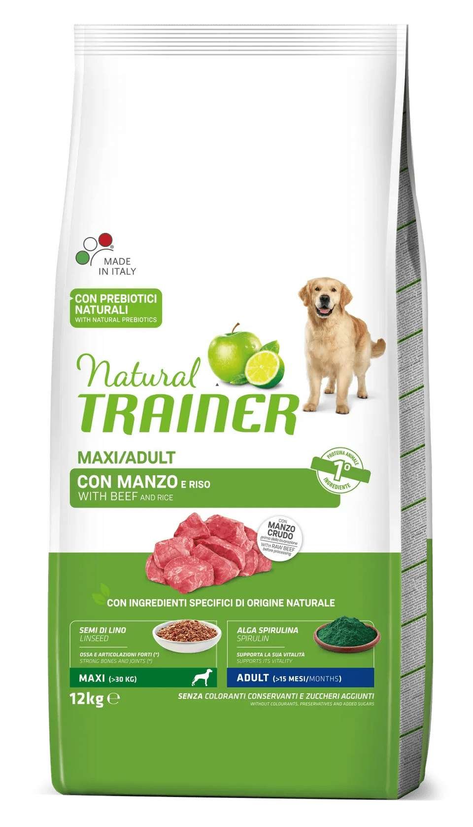 NF 12kg Tr. Natural Dog Maxi Adult Manzo e Riso