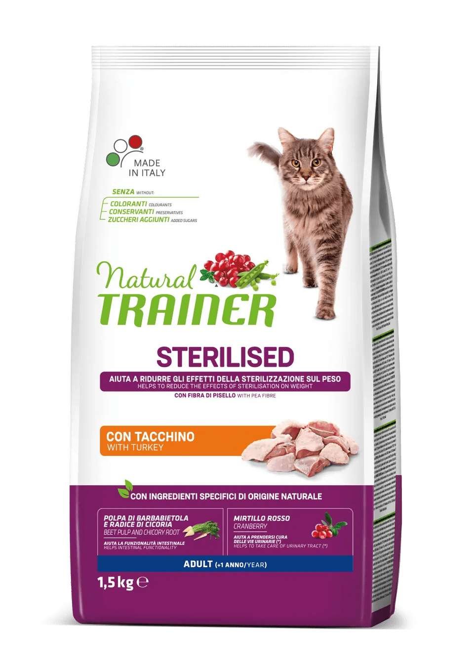 NF 1.5kg Tr. Natural Cat ad.steril. turkey
