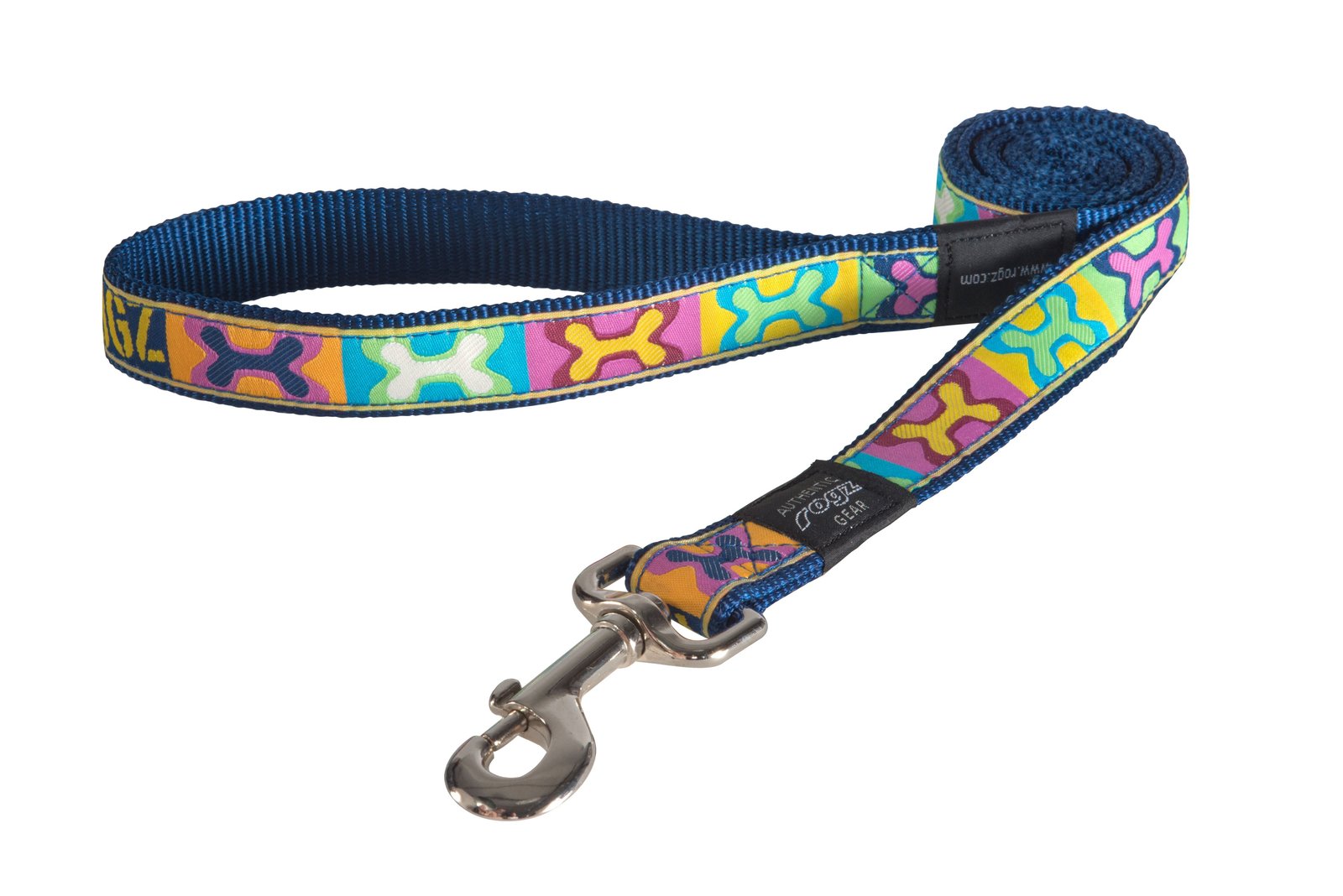 RO RHLL02BW Produzeni povodac XL Pop Art tamno plavi