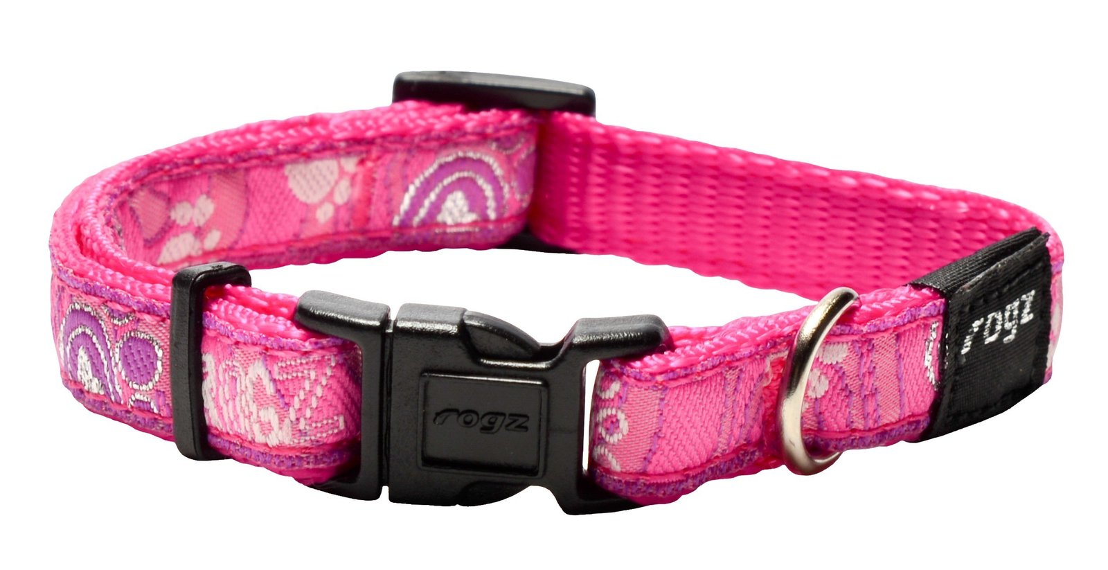 RO RHB01CA SIDE RELEASE COLLAR 11mm - 3/8 Pink Paw