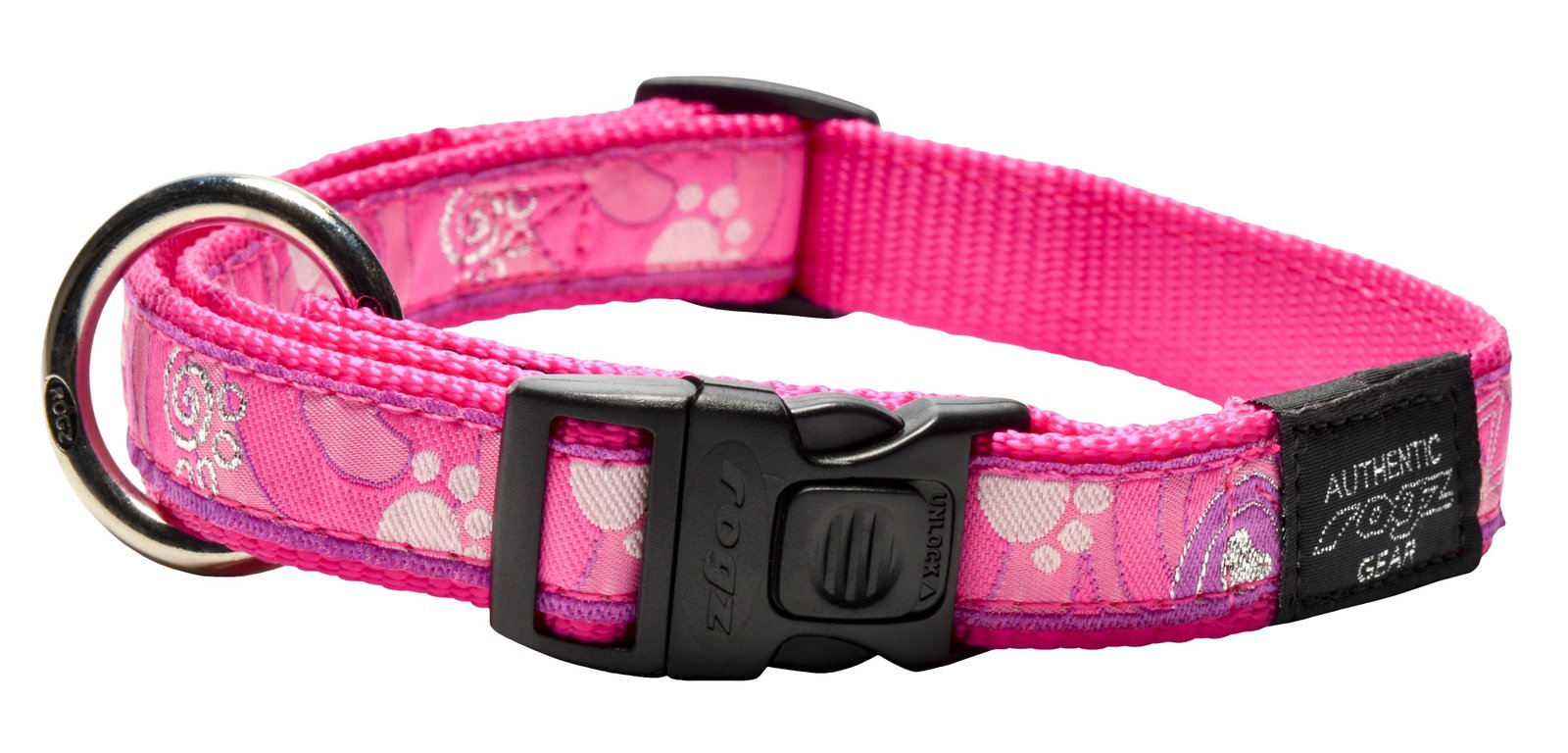 RO RHB03CA SIDE RELEASE COLLAR 20mm - 3/4 Pink Paw