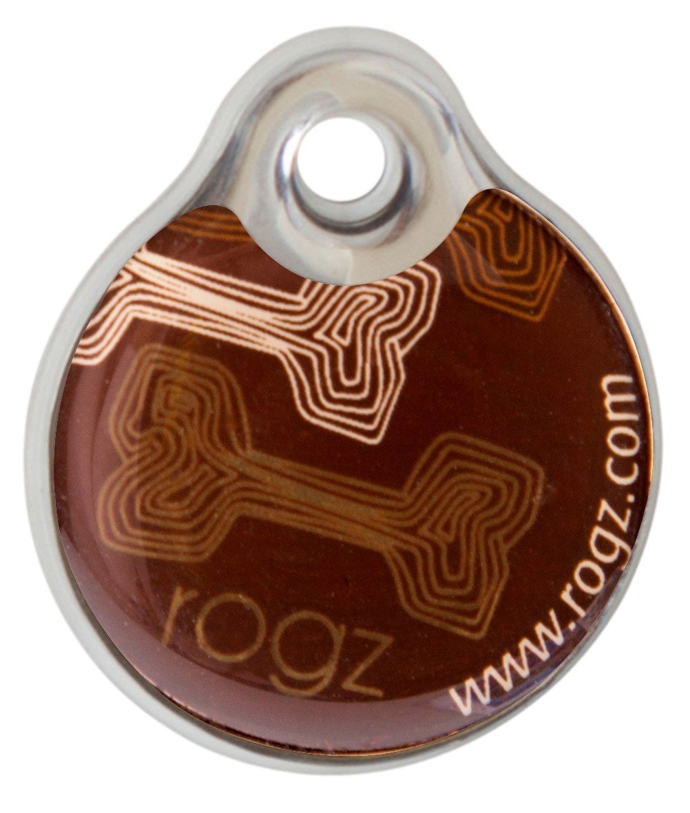 RO RIDR34CE RogZ ID Tag Large Mocha Bone