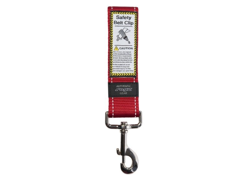 ro RSBC19C Rogz Safety Belt Car Clip Red