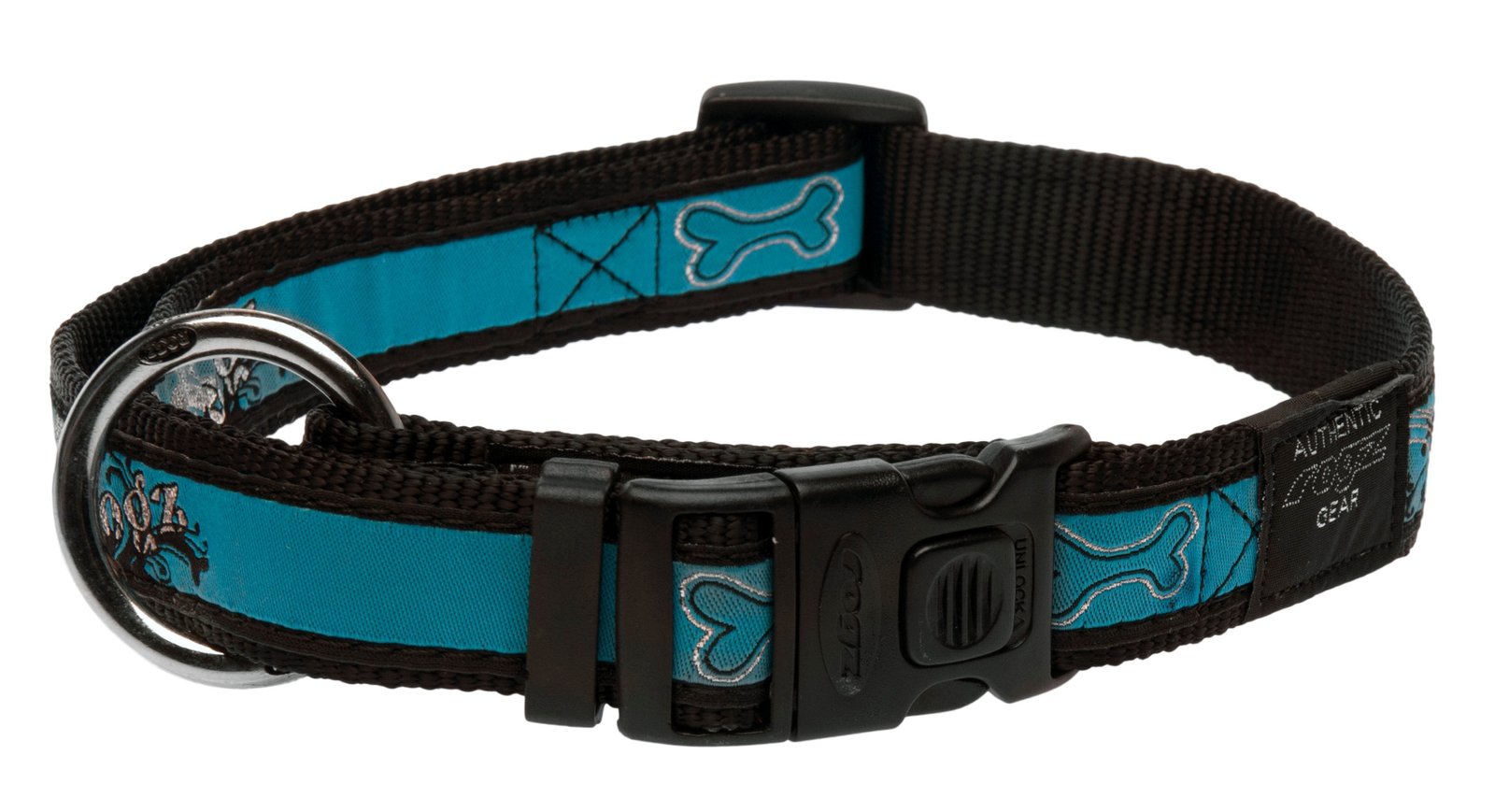 RO RHB02BK SIDE RELEASE COLLAR25mm - 1 Turquoise Chrome