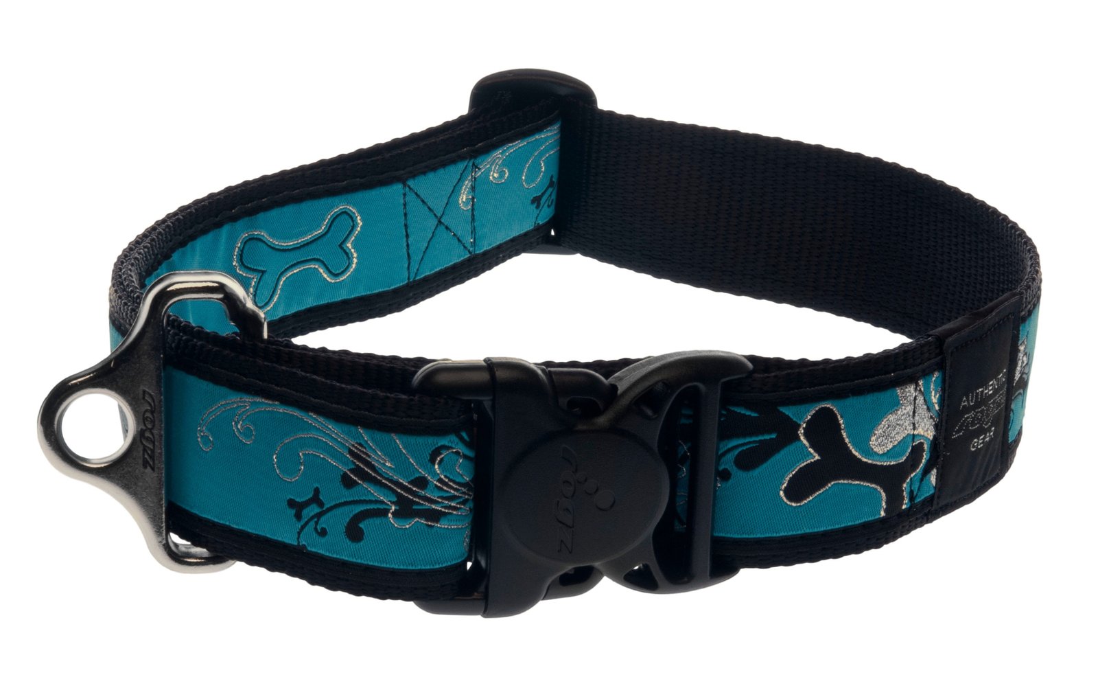 RO RHB04BK SIDE RELEASE COLLAR 40mm - 1 5/8 Turquoise Chrome