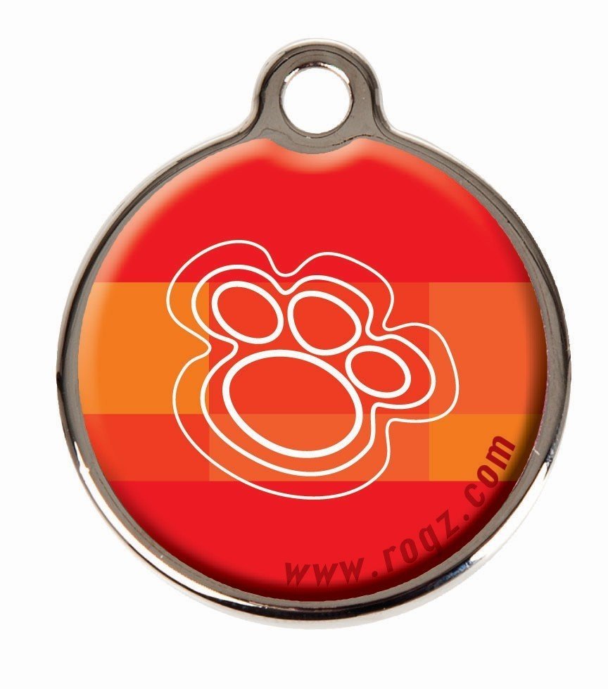 RO RIDM31BQ RogZ ID Tag Large Metal Tango Paws