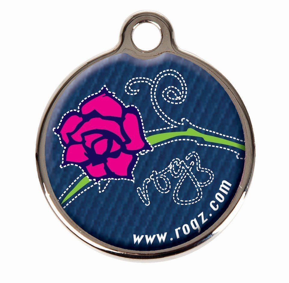 RO RIDM31BR METAL ID TAG  LARGE Denim Rose