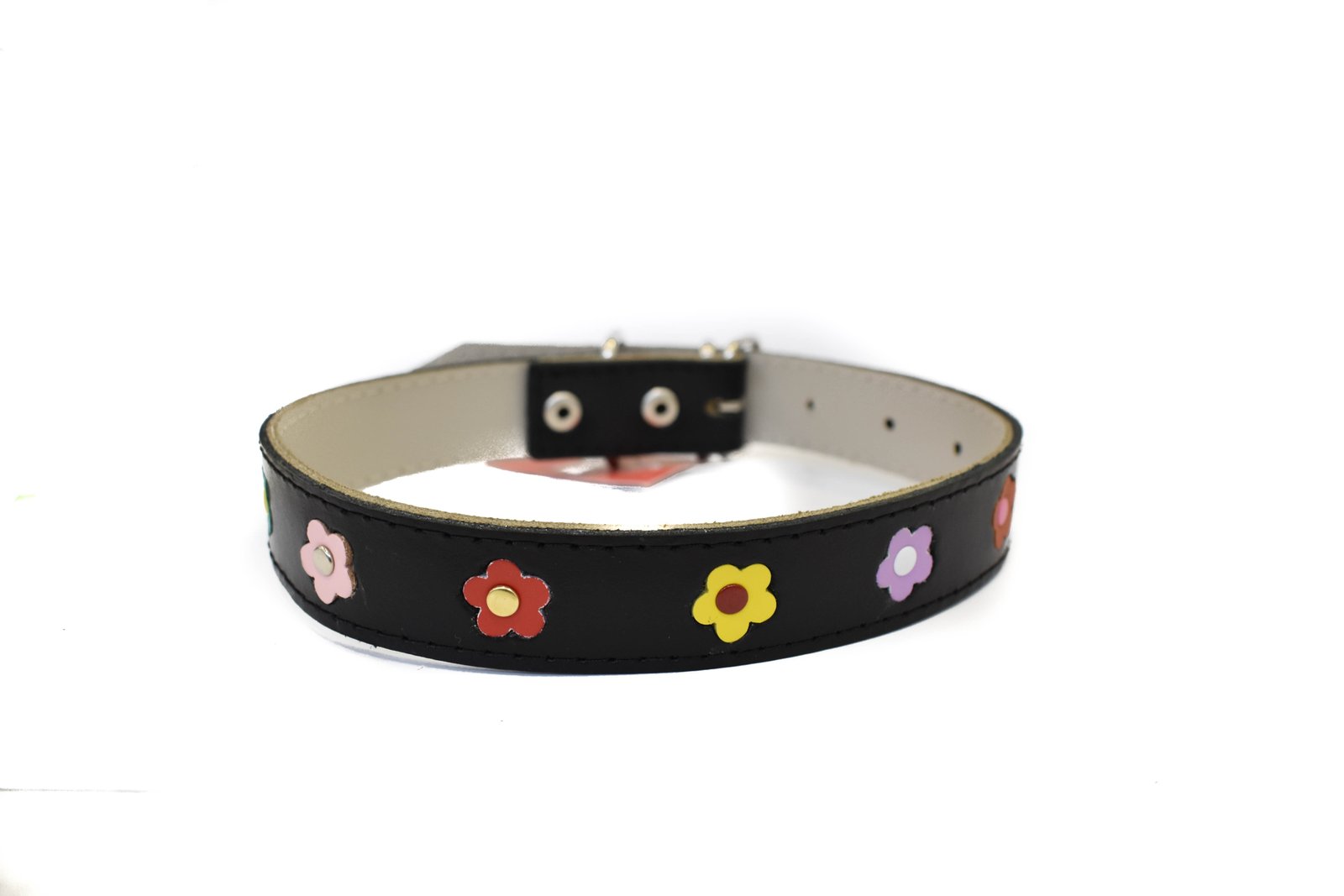 TR 60780 Ogrlica kozna O30/60 cvetic crna